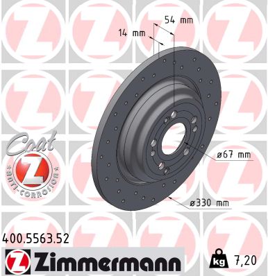 ZIMMERMANN Féktárcsa, mind 400.5563.52_ZIM