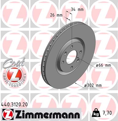 ZIMMERMANN Első féktárcsa 440.3120.20_ZIM