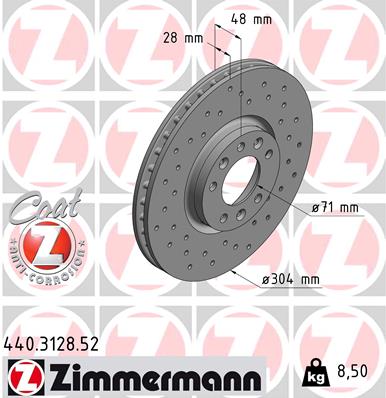 ZIMMERMANN Féktárcsa, mind 440.3128.52_ZIM