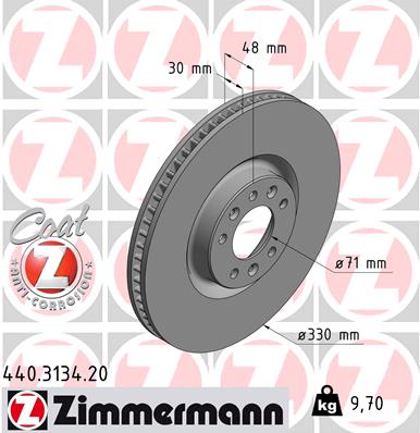 ZIMMERMANN Első féktárcsa 440.3134.20_ZIM