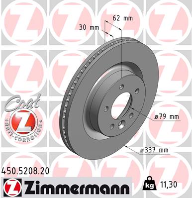 ZIMMERMANN Első féktárcsa 450.5208.20_ZIM