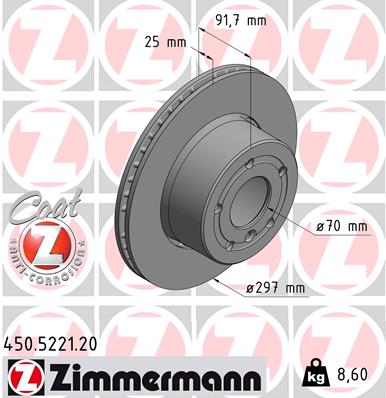 ZIMMERMANN Féktárcsa, mind 450.5221.20_ZIM