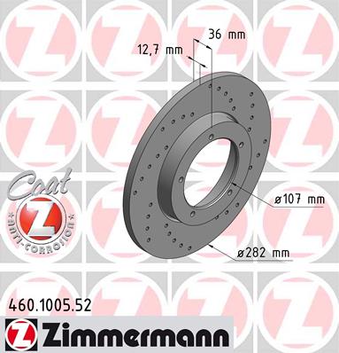 ZIMMERMANN Első féktárcsa 460.1005.52_ZIM