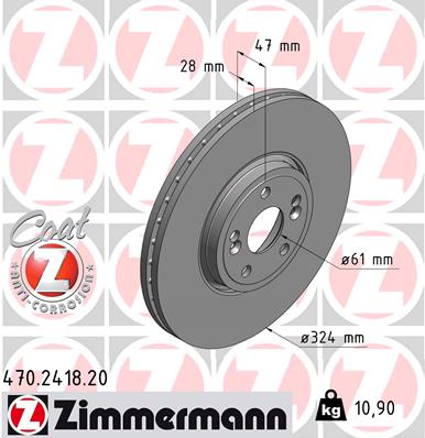 ZIMMERMANN Első féktárcsa 470.2418.20_ZIM