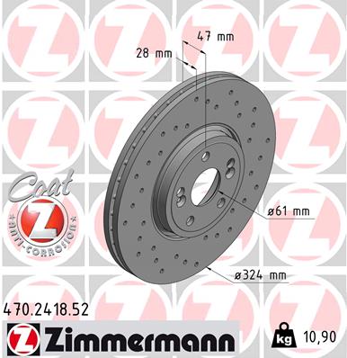 ZIMMERMANN Első féktárcsa 470.2418.52_ZIM