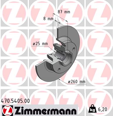 ZIMMERMANN Féktárcsa, mind 470.5405.00_ZIM