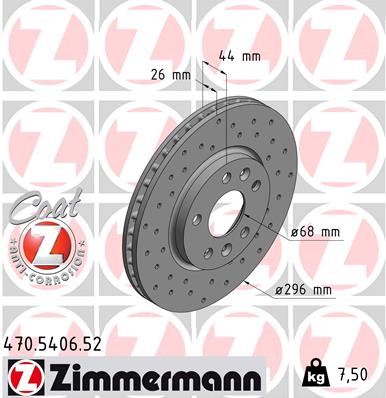 ZIMMERMANN Féktárcsa, mind 470.5406.52_ZIM