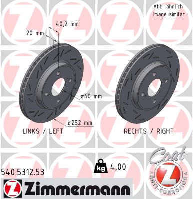 ZIMMERMANN Féktárcsa, mind 540.5312.53_ZIM