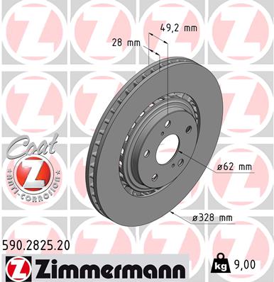 ZIMMERMANN Féktárcsa, mind 590.2825.20_ZIM