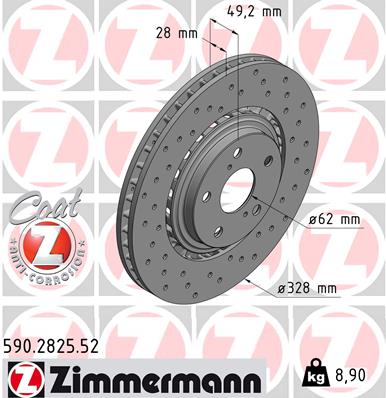 ZIMMERMANN Féktárcsa, mind 590.2825.52_ZIM