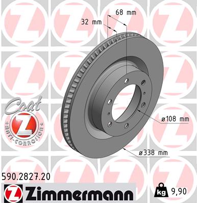 ZIMMERMANN Első féktárcsa 590.2827.20_ZIM