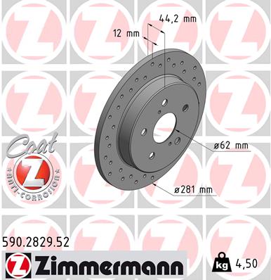 ZIMMERMANN Féktárcsa, mind 590.2829.52_ZIM