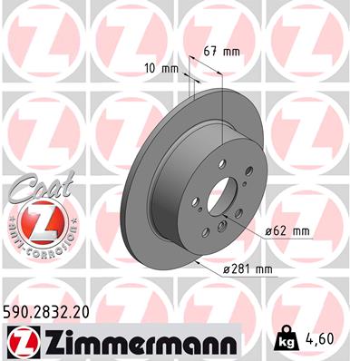 ZIMMERMANN Féktárcsa, mind 590.2832.20_ZIM