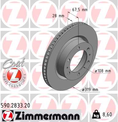 ZIMMERMANN Féktárcsa, mind 590.2833.20_ZIM