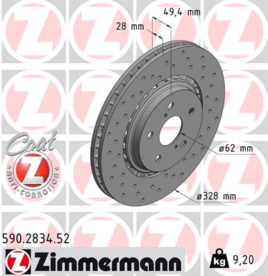 ZIMMERMANN Féktárcsa, mind 590.2834.52_ZIM