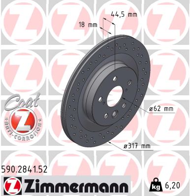 ZIMMERMANN Féktárcsa, mind 590.2841.52_ZIM