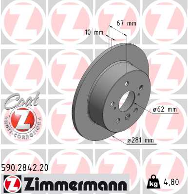 ZIMMERMANN Féktárcsa, mind 590.2842.20_ZIM