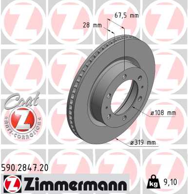 ZIMMERMANN Féktárcsa, mind 590.2847.20_ZIM