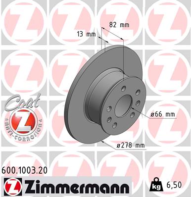 ZIMMERMANN Első féktárcsa 600.1003.20_ZIM