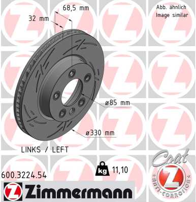 ZIMMERMANN Első féktárcsa 600.3224.54_ZIM