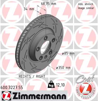 ZIMMERMANN Első féktárcsa 600.3227.55_ZIM