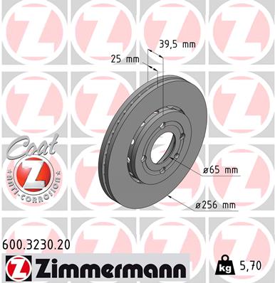 ZIMMERMANN Első féktárcsa 600.3230.20_ZIM