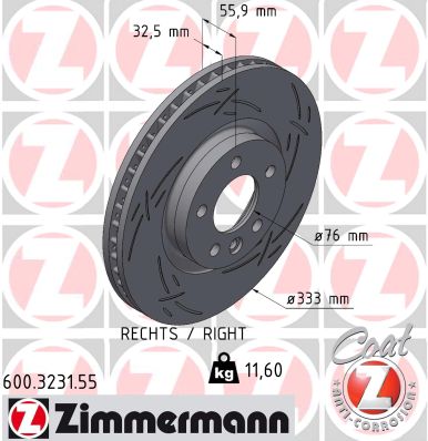 ZIMMERMANN Féktárcsa, mind 600.3231.55_ZIM