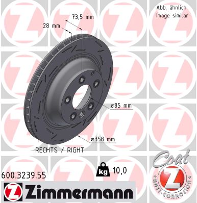 ZIMMERMANN Féktárcsa, mind 600.3239.55_ZIM