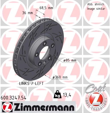 ZIMMERMANN Féktárcsa, mind 600.3247.54_ZIM