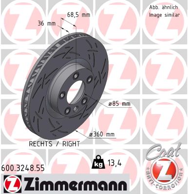 ZIMMERMANN Féktárcsa, mind 600.3248.55_ZIM