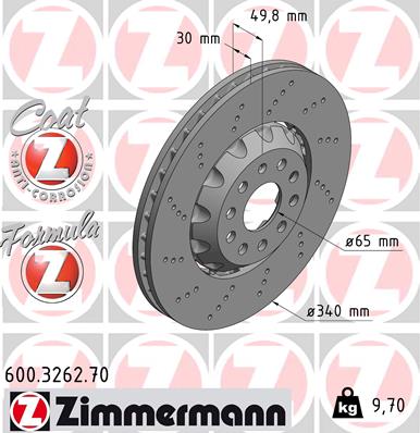 ZIMMERMANN Féktárcsa, mind 600.3262.70_ZIM