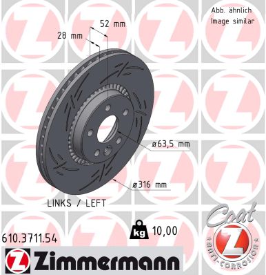 ZIMMERMANN Féktárcsa, mind 610.3711.54_ZIM