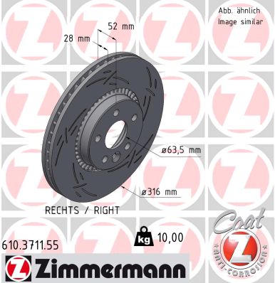 ZIMMERMANN Féktárcsa, mind 610.3711.55_ZIM