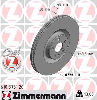 ZIMMERMANN Féktárcsa, mind 610.3731.20_ZIM