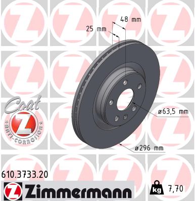 ZIMMERMANN Féktárcsa, mind 610.3733.20_ZIM