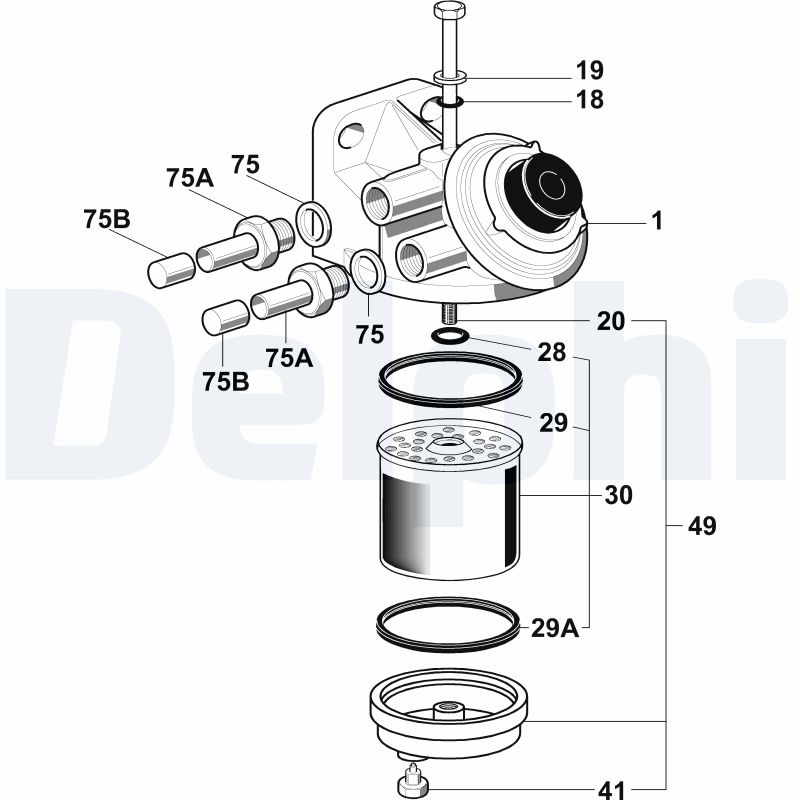 DELPHI Üzemanyagszűrő 6260B741B_DEL