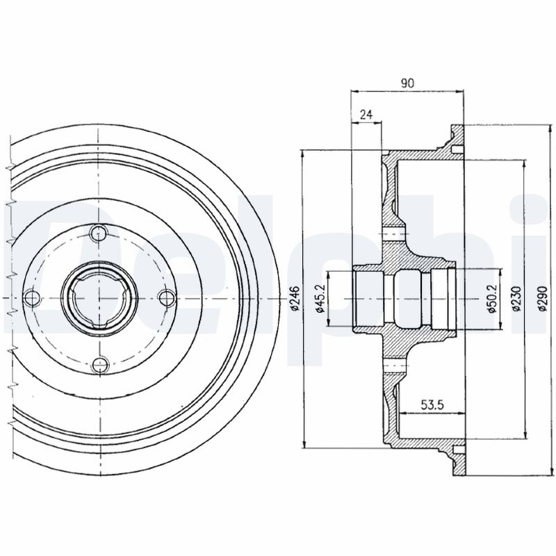 DELPHI Fékdob BF284_DEL