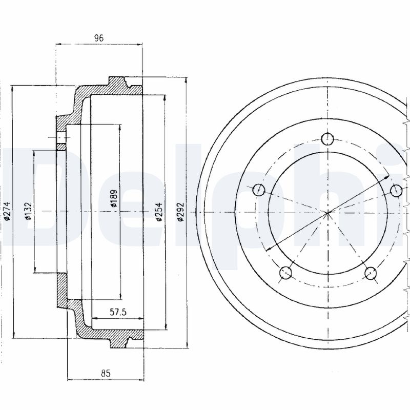 DELPHI Fékdob BF316_DEL