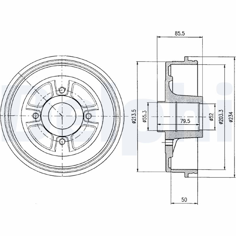 DELPHI Fékdob BF372_DEL