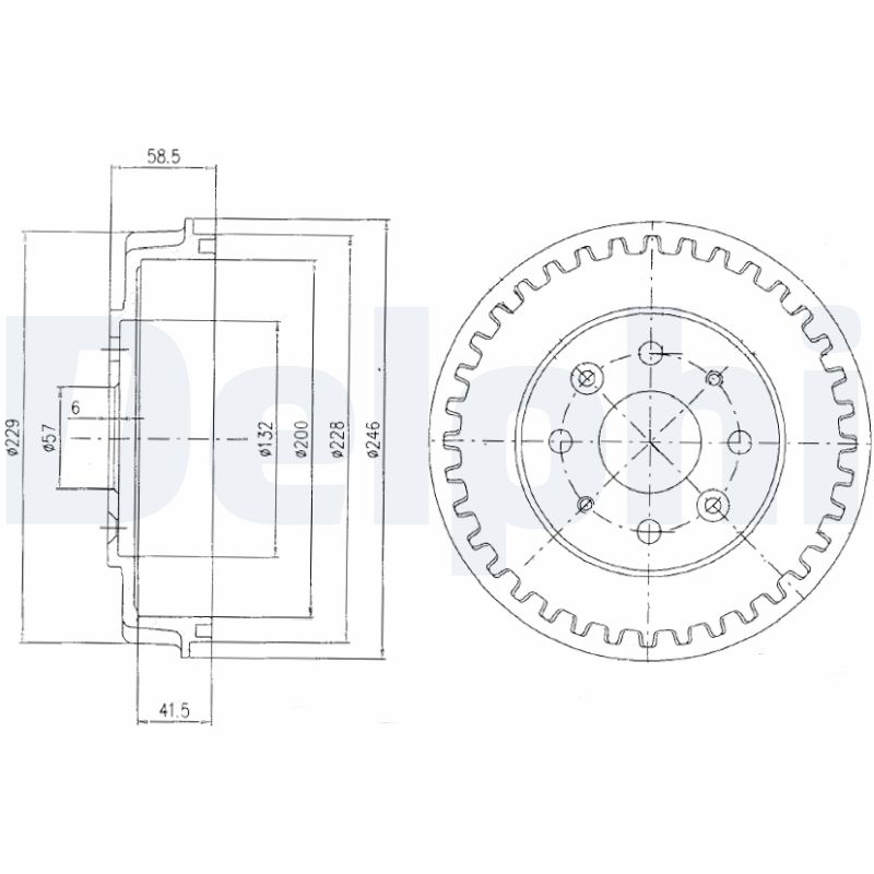 DELPHI Fékdob BF396_DEL