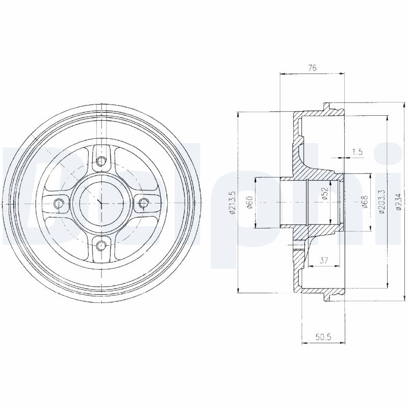 DELPHI Fékdob BF427_DEL