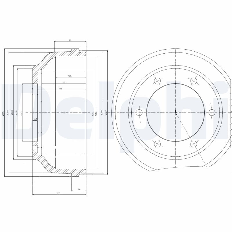 DELPHI Fékdob BF467_DEL