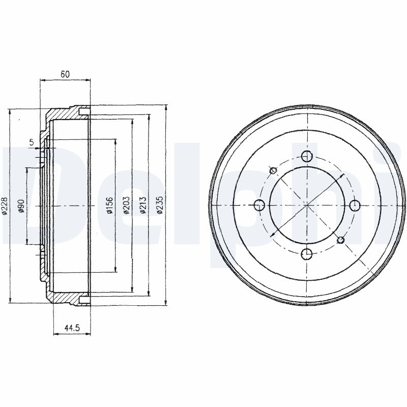 DELPHI Fékdob BF497_DEL