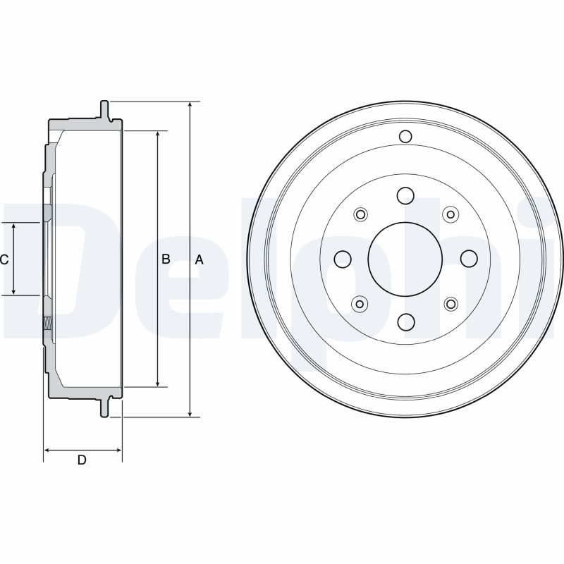 DELPHI Fékdob BF502_DEL