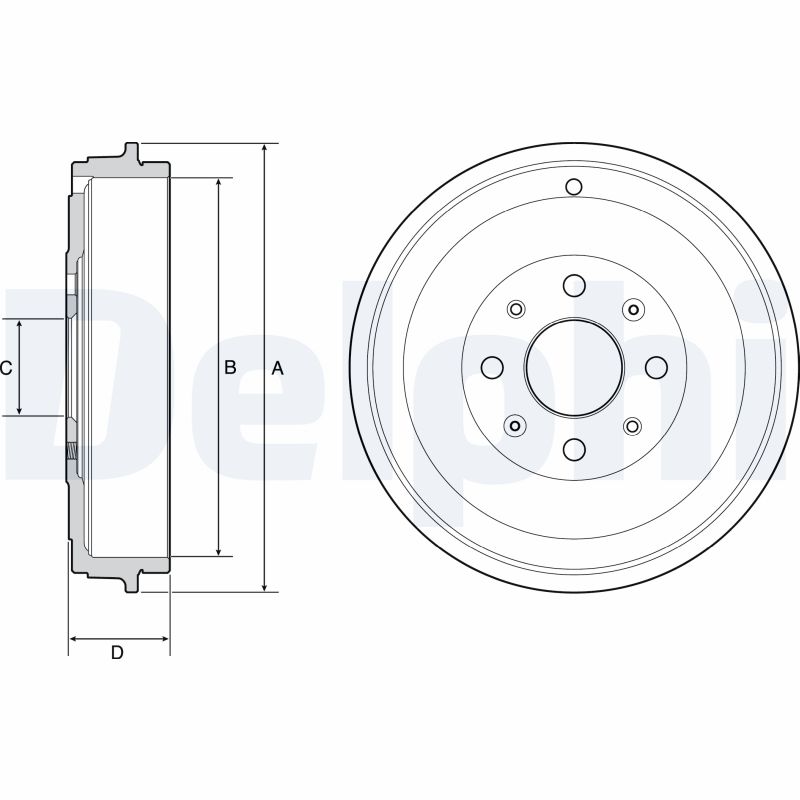 DELPHI Fékdob BF503_DEL