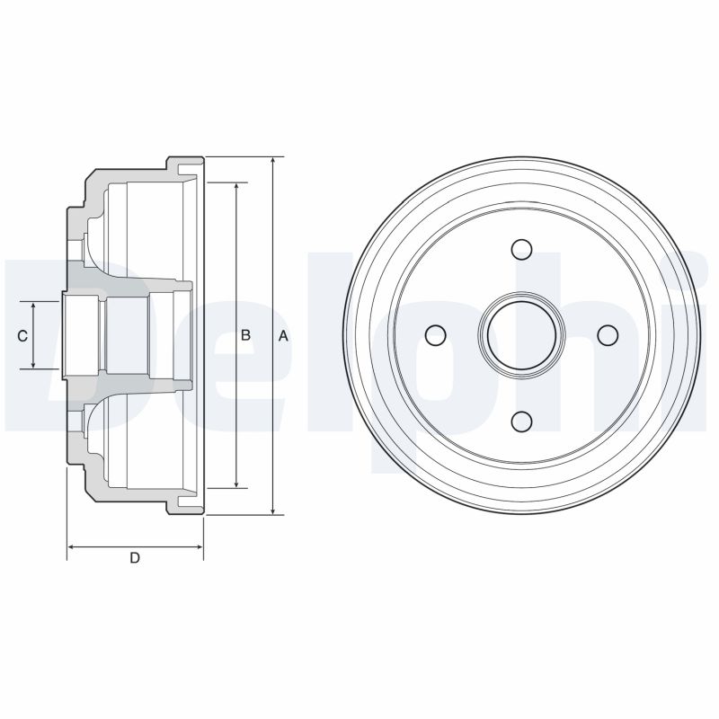 DELPHI Fékdob BF507_DEL