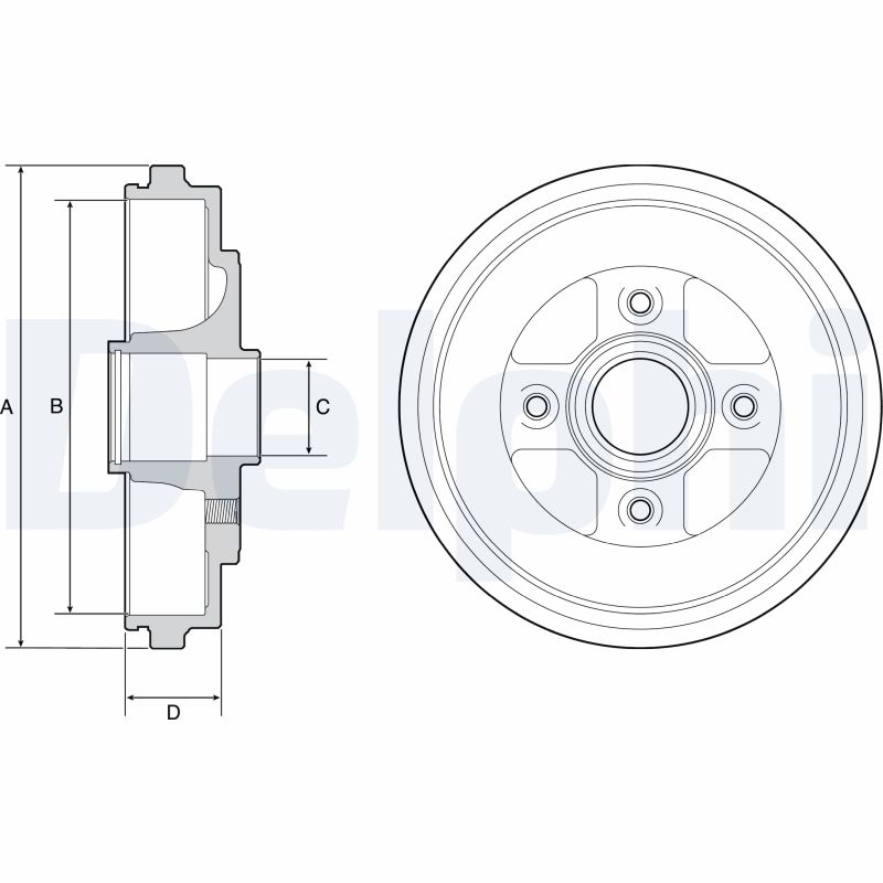 DELPHI Fékdob BF509_DEL