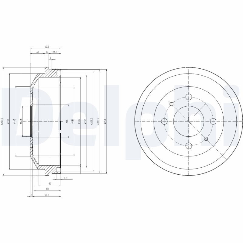 DELPHI Fékdob BF519_DEL