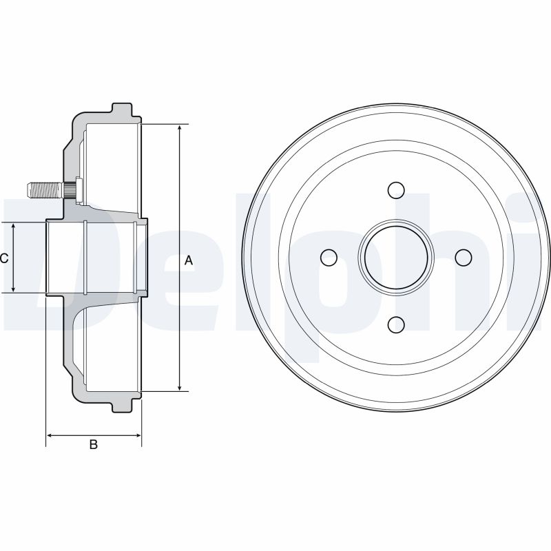 DELPHI Fékdob BF535_DEL