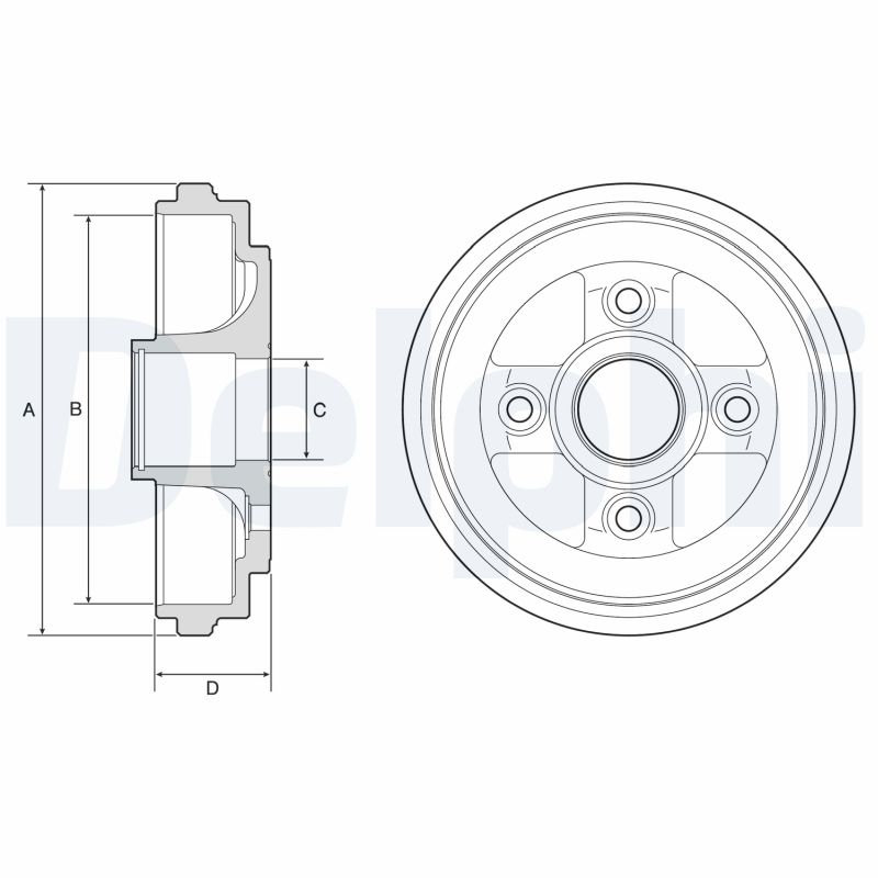 DELPHI Fékdob BF584_DEL